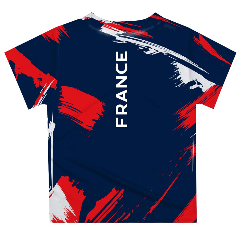 France National Team Vive La Fete Toddler Paint Brush T-Shirt for sale - Navy 