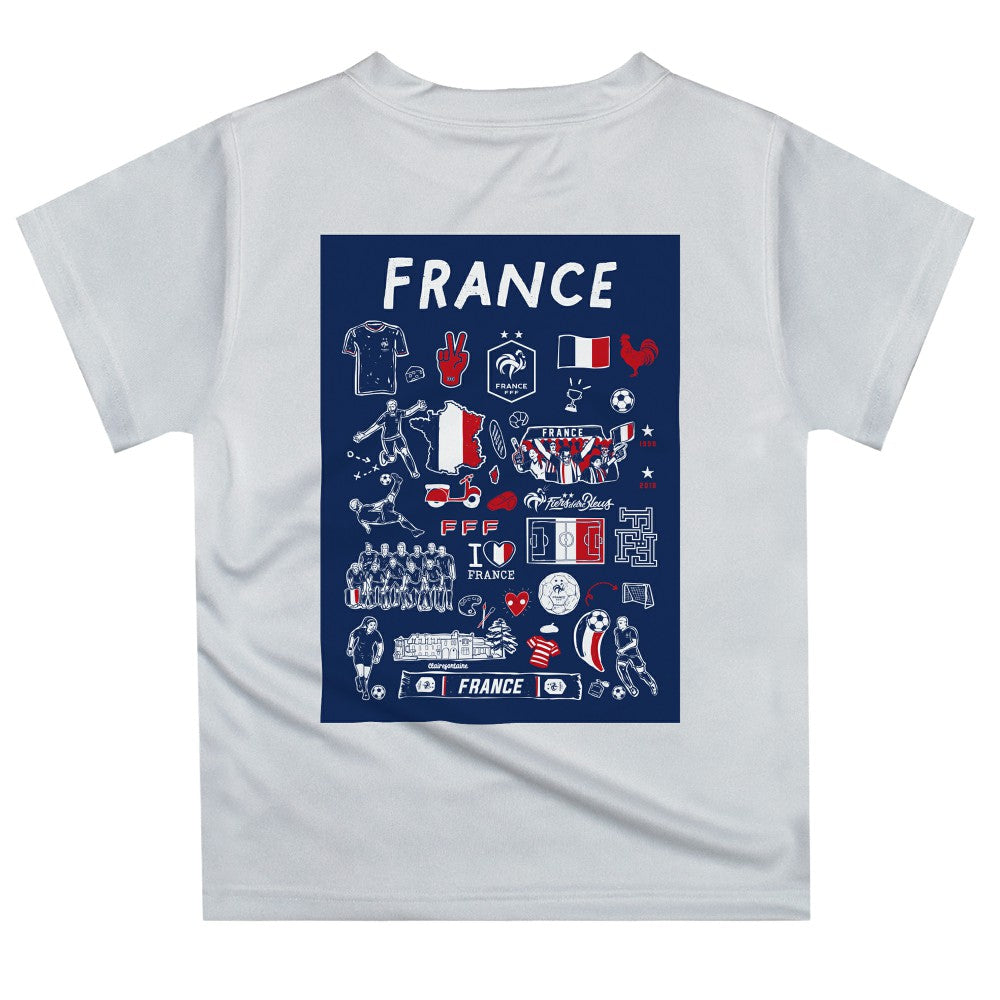 France National Team Vive La Fete Infant Impressions Artwork T-Shirt for sale - White 