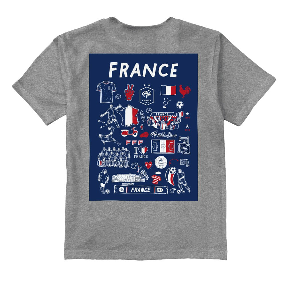 France National Team Vive La Fete Toddler Impressions Artwork T-Shirt for sale - Gray 