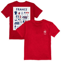 France National Team Vive La Fete Youth Impressions Artwork T-Shirt for sale - Red 