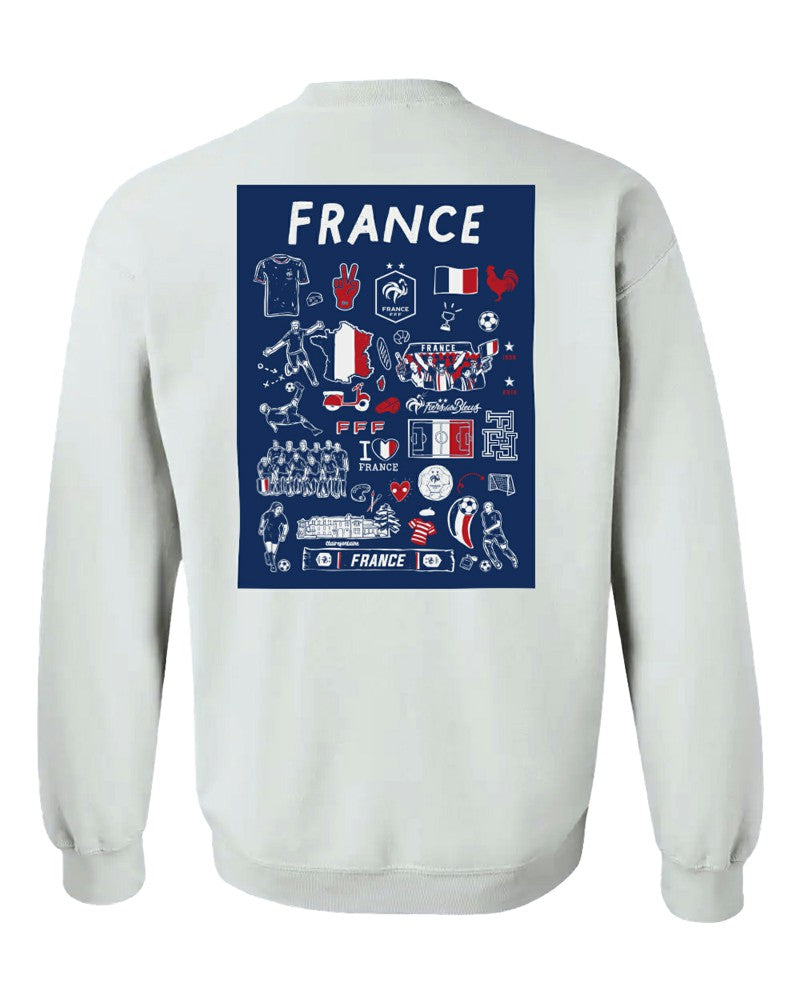 France National Team Vive La Fete Women's Impressions Artwork Sweatshirt for sale - Gray 