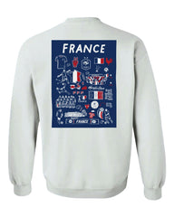 France National Team Vive La Fete Women's Impressions Artwork Sweatshirt for sale - Gray 
