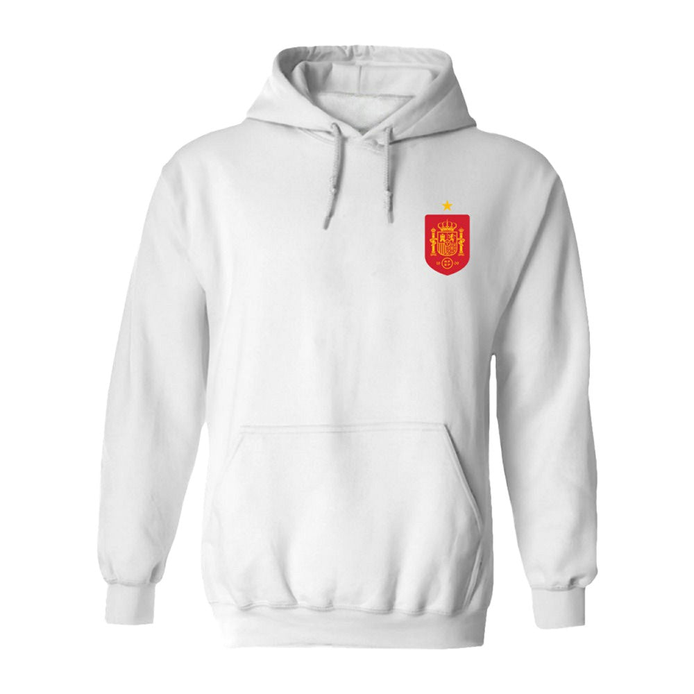 Spain National Team Vive La Fete Women's Impressions Artwork Hoodie for sale - White 