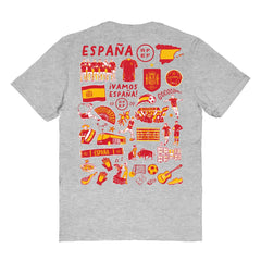 Spain National Team Vive La Fete Women's Impressions Artwork Fitted T-Shirt for sale - Gray 