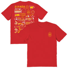 Spain National Team Vive La Fete Women's Impressions Artwork Fitted T-Shirt for sale - Red 