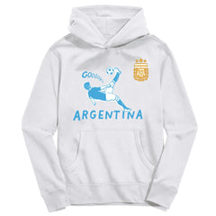 Argentina National Team Vive La Fete Youth Chilena Style Hoodie for sale - White 