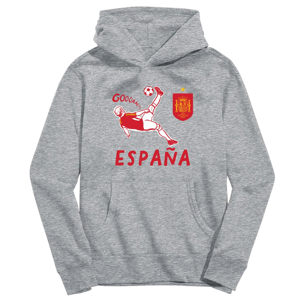Spain National Team Vive La Fete Youth Chilena Style Hoodie for sale - Gray 