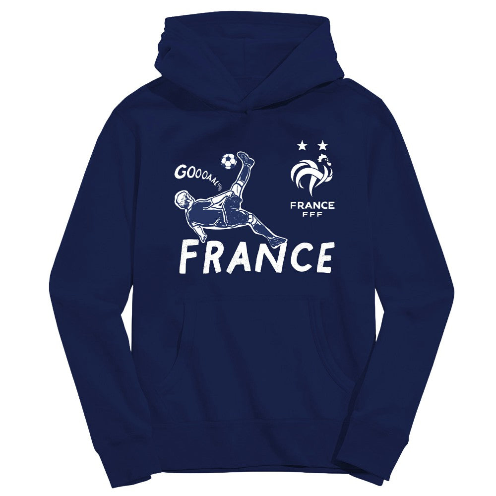France National Team Vive La Fete Youth Chilena Style Hoodie for sale - Navy 