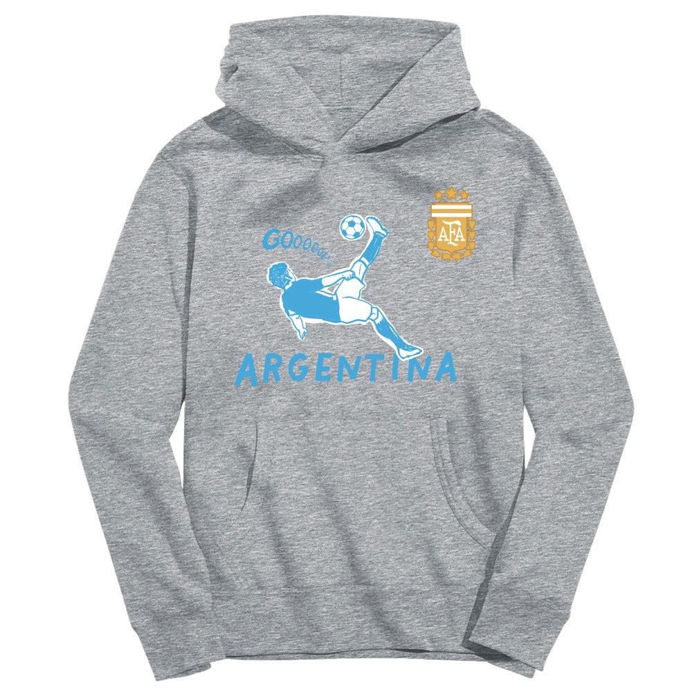 Argentina National Team Vive La Fete Youth Chilena Style Hoodie for sale - Gray 