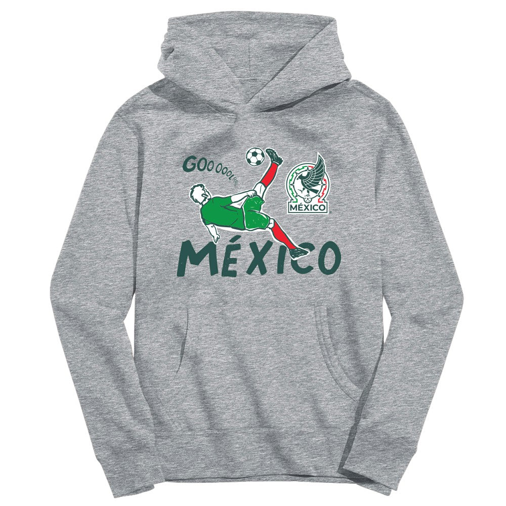 Mexico National Team Vive La Fete Toddler Chilena Style Hoodie for sale - Gray 