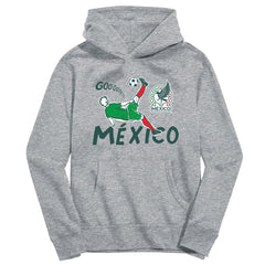 Mexico National Team Vive La Fete Toddler Chilena Style Hoodie for sale - Gray 
