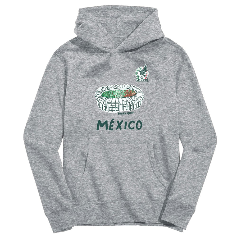 Mexico National Team Vive La Fete Youth Stadium Style Hoodie for sale - Gray 