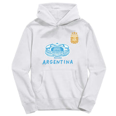 Argentina National Team Vive La Fete Youth Stadium Style Hoodie for sale - White 