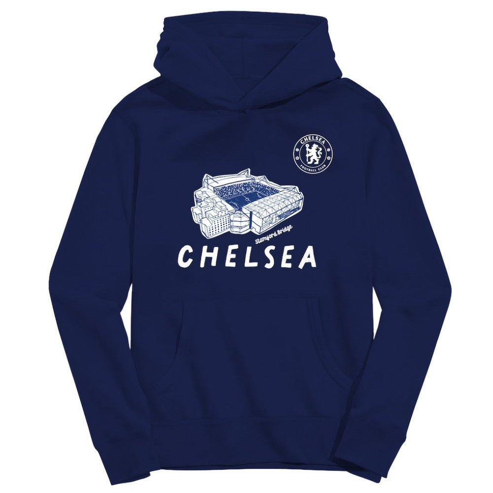 Chelsea Vive La Fete Youth Stadium Style Hoodie on sale - Navy 