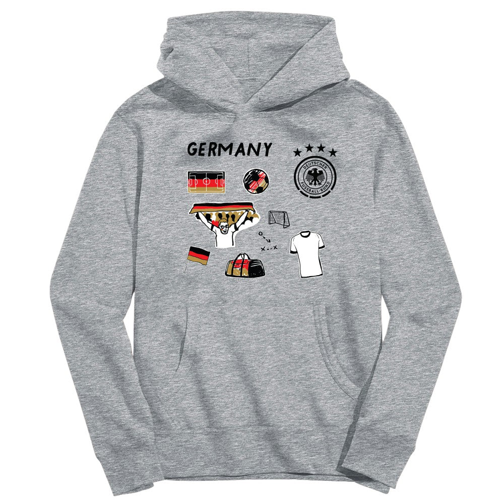 Germany National Team Vive La Fete Toddler Impressions Icons Hoodie for sale - Gray 