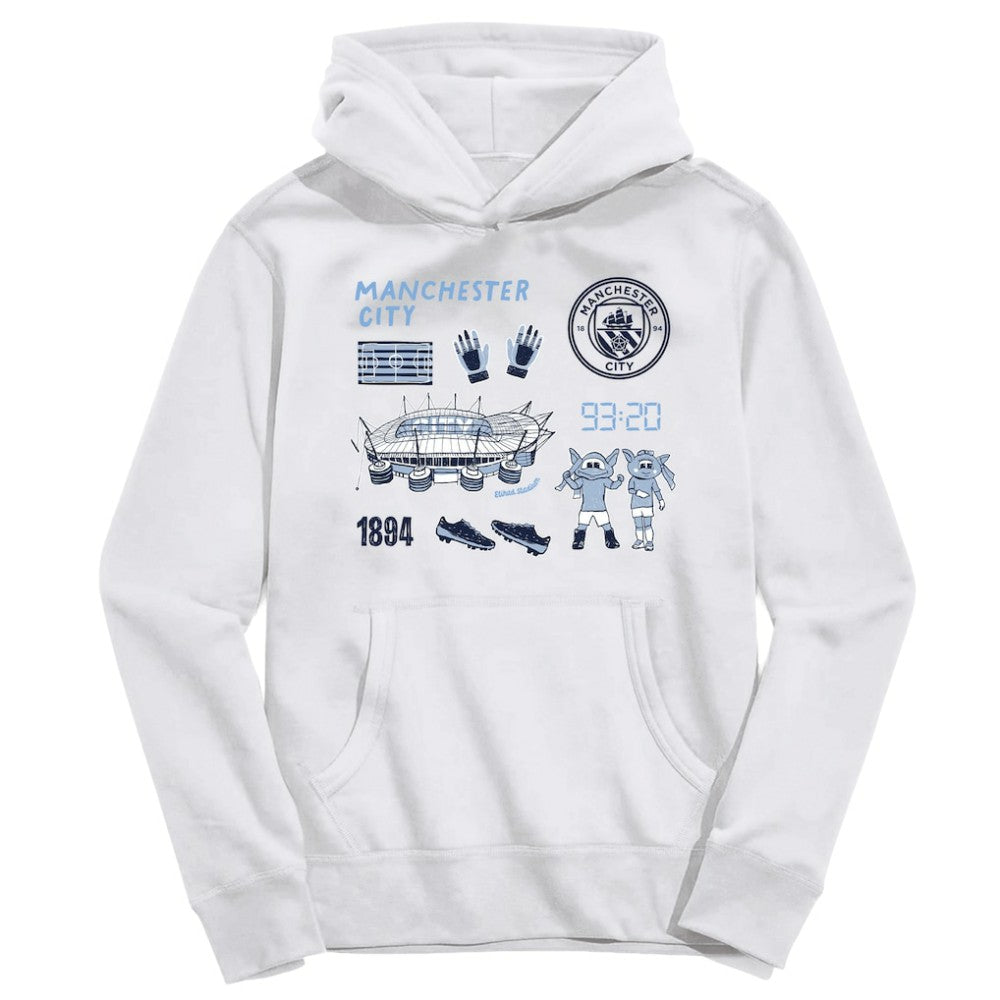 Manchester City Vive La Fete Toddler Impressions Icons Hoodie Discount - White 