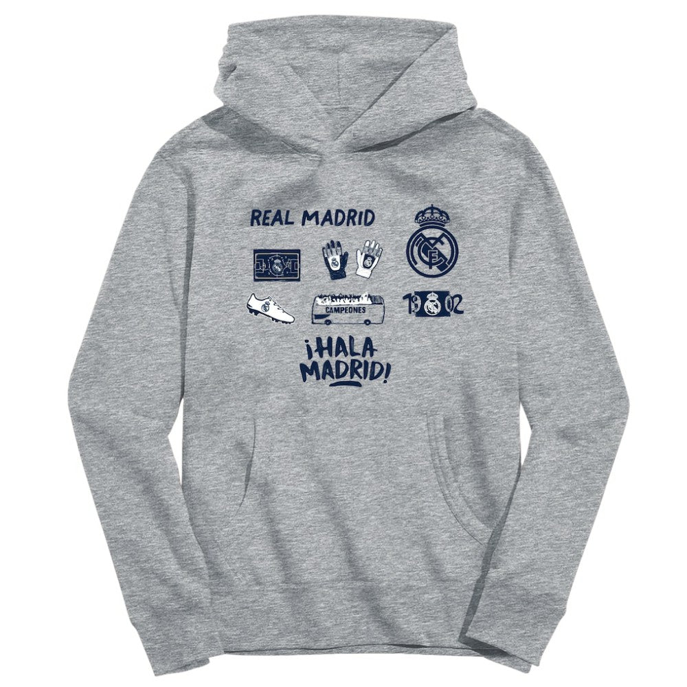 Real Madrid Vive La Fete Toddler Impressions Icons Hoodie Discount - Gray 
