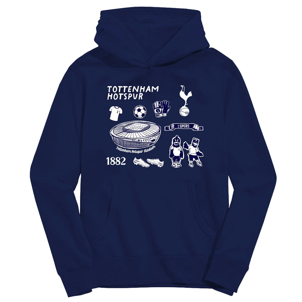 Tottenham Hotspur Vive La Fete Toddler Impressions Icons Hoodie Sale - Navy 