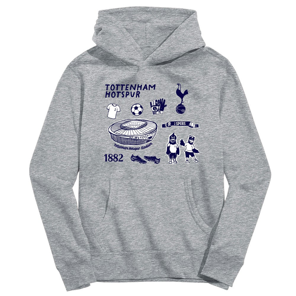 Tottenham Hotspur Vive La Fete Toddler Impressions Icons Hoodie Sale - Gray 