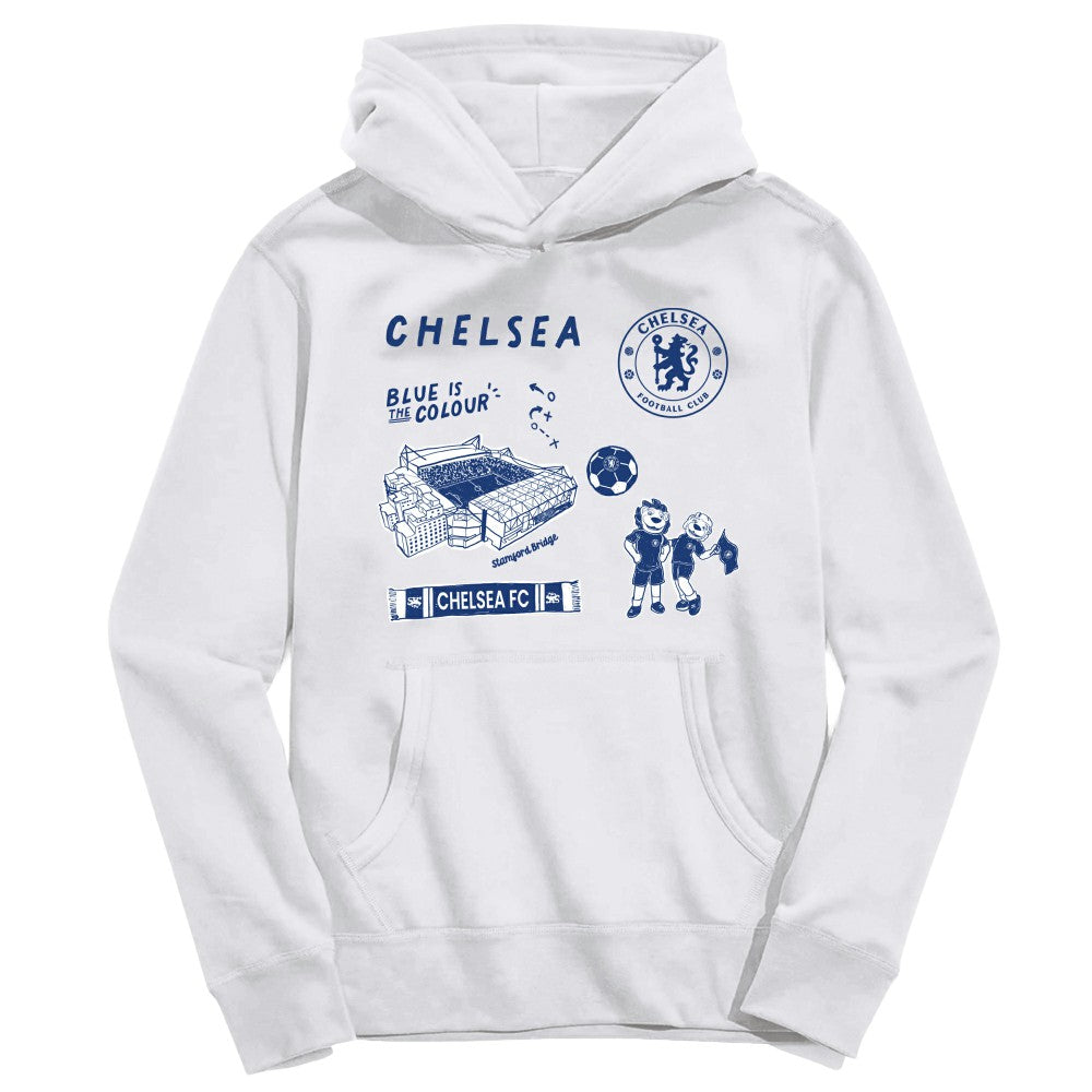 Chelsea Vive La Fete Toddler Impressions Icons Hoodie on sale - White 
