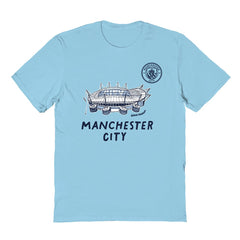 Manchester City Vive La Fete Youth Chilena Style T-Shirt Discount - Light Blue 