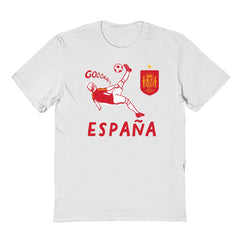 Spain National Team Vive La Fete Youth Chilena Style T-Shirt for sale - White 
