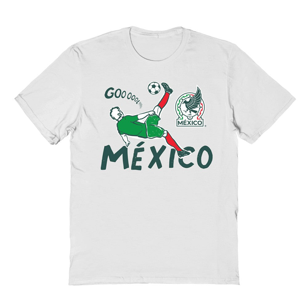 Mexico National Team Vive La Fete Youth Chilena Style T-Shirt for sale - White 