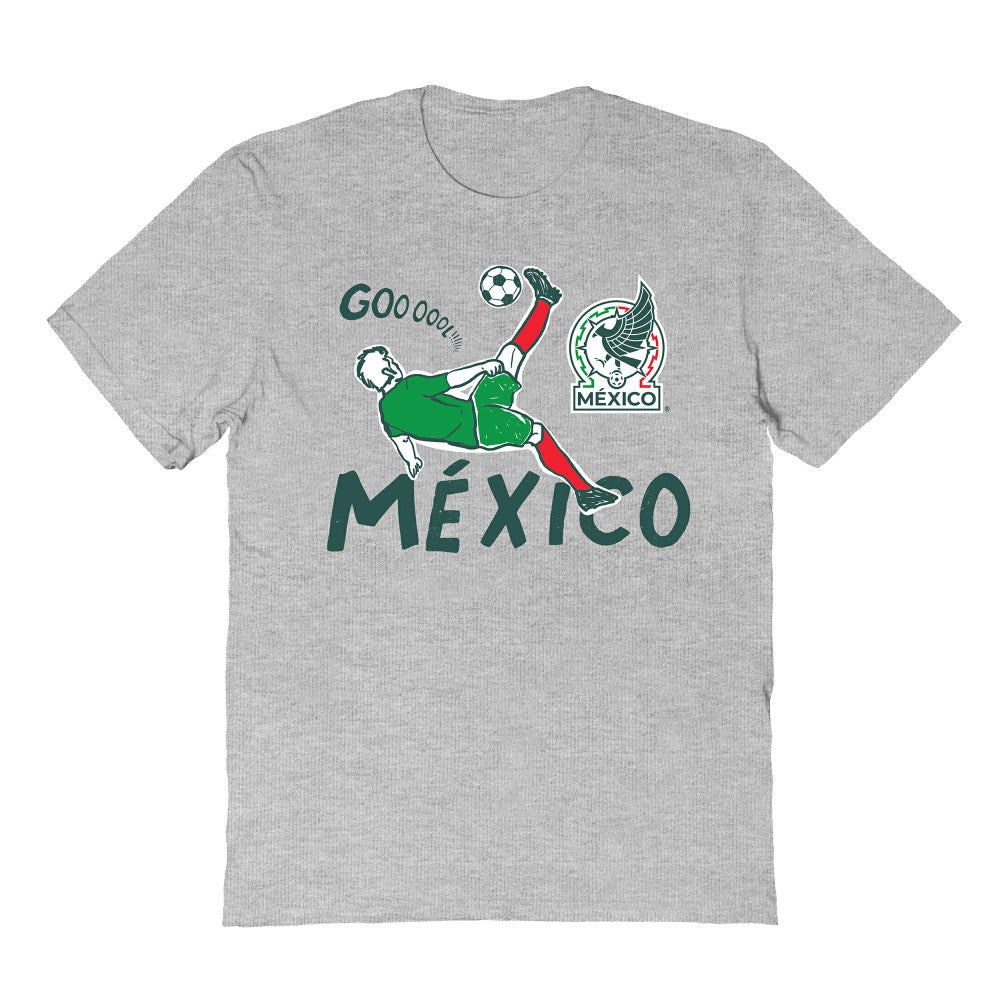 Mexico National Team Vive La Fete Youth Chilena Style T-Shirt for sale - Gray 