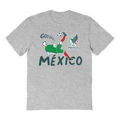 Mexico National Team Vive La Fete Youth Chilena Style T-Shirt for sale - Gray 