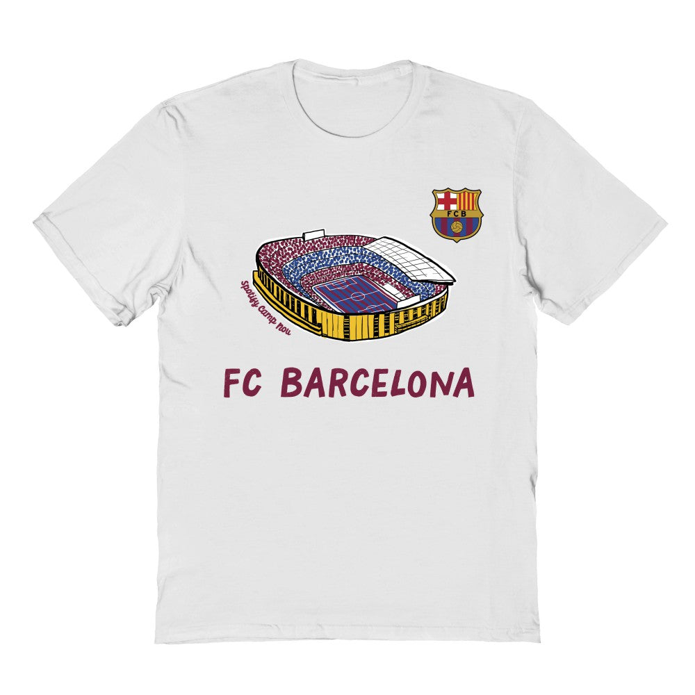 Barcelona Vive La Fete Youth Chilena Style T-Shirt on sale - White 