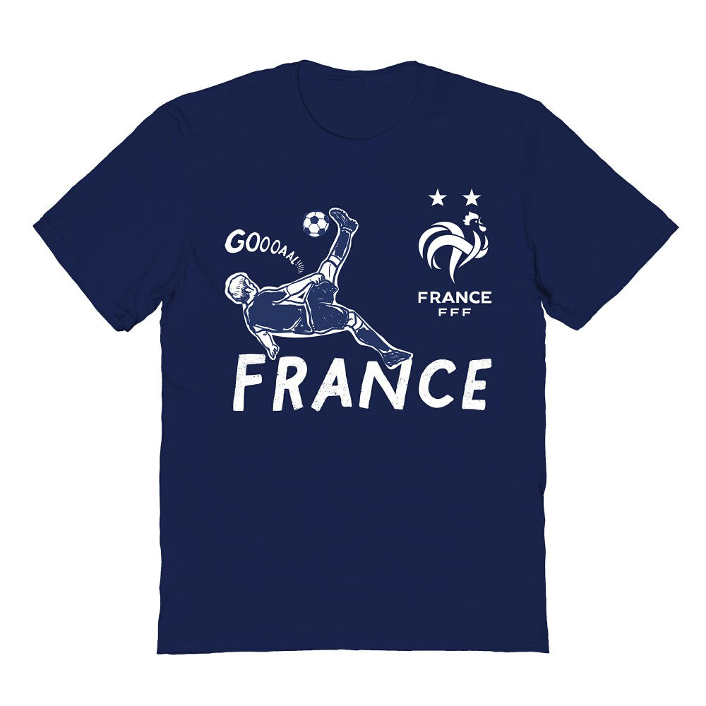 France National Team Vive La Fete Youth Chilena Style T-Shirt for sale - Navy 