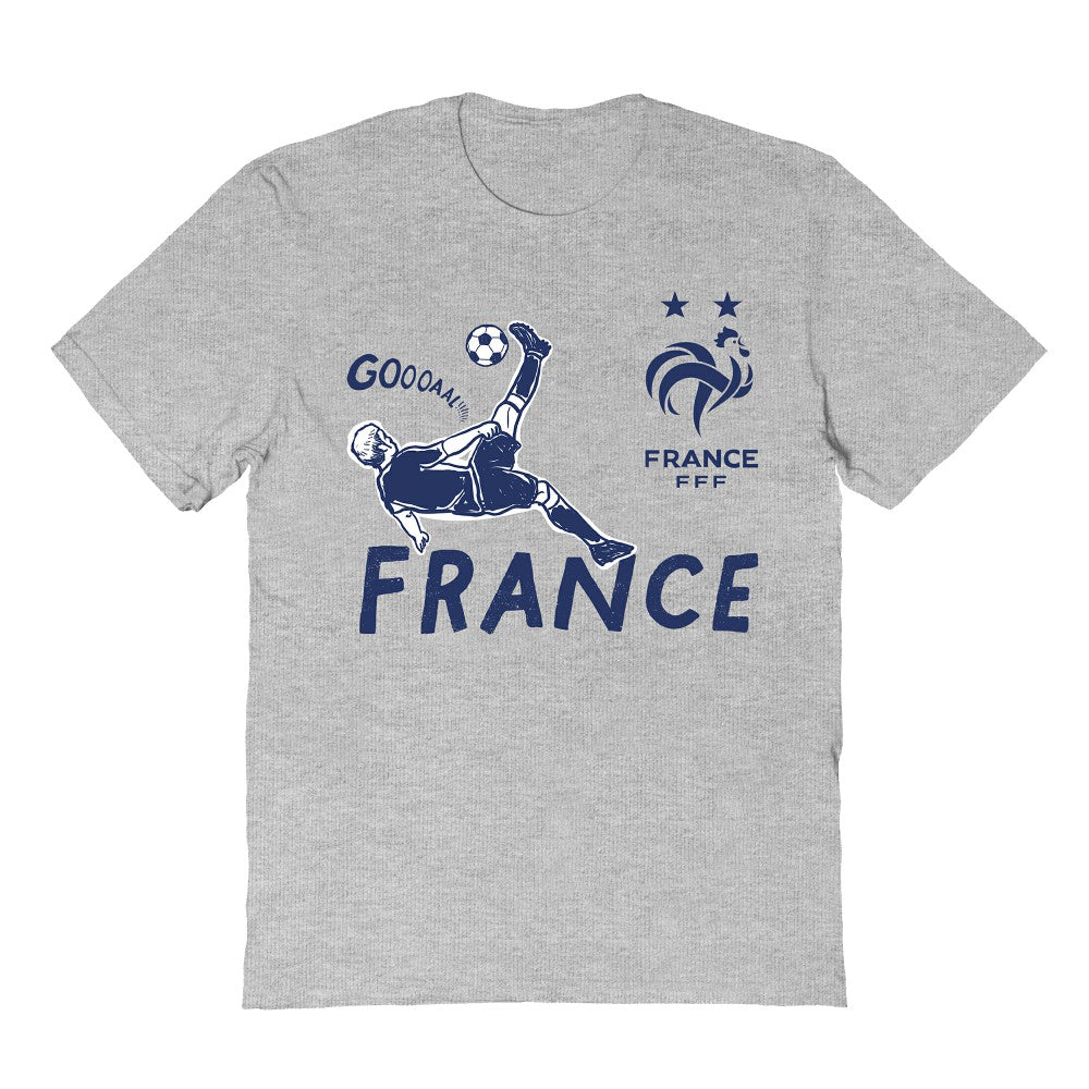 France National Team Vive La Fete Youth Chilena Style T-Shirt for sale - Gray 