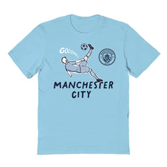 Manchester City Vive La Fete Youth Chilena Style T-Shirt Discount - Light Blue 