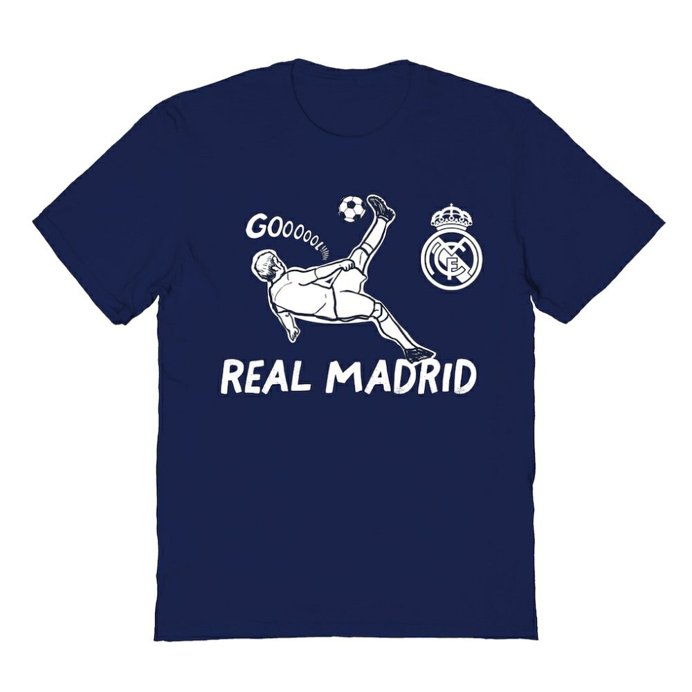 Real Madrid Vive La Fete Youth Chilena Style T-Shirt Discount - Navy 