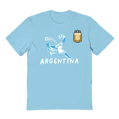 Argentina National Team Vive La Fete Youth Chilena Style T-Shirt for sale - Light Blue 