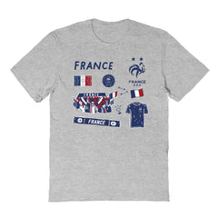 France National Team Vive La Fete Youth Impressions Icons T-Shirt for sale - Gray 