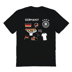 Germany National Team Vive La Fete Youth Impressions Icons T-Shirt for sale - Black 