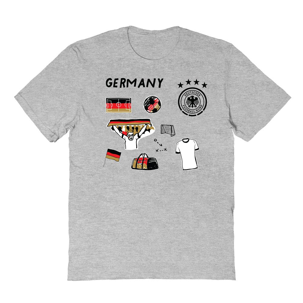 Germany National Team Vive La Fete Youth Impressions Icons T-Shirt for sale - Gray 