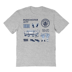 Manchester City Vive La Fete Youth Impressions Icons T-Shirt Discount - Gray 