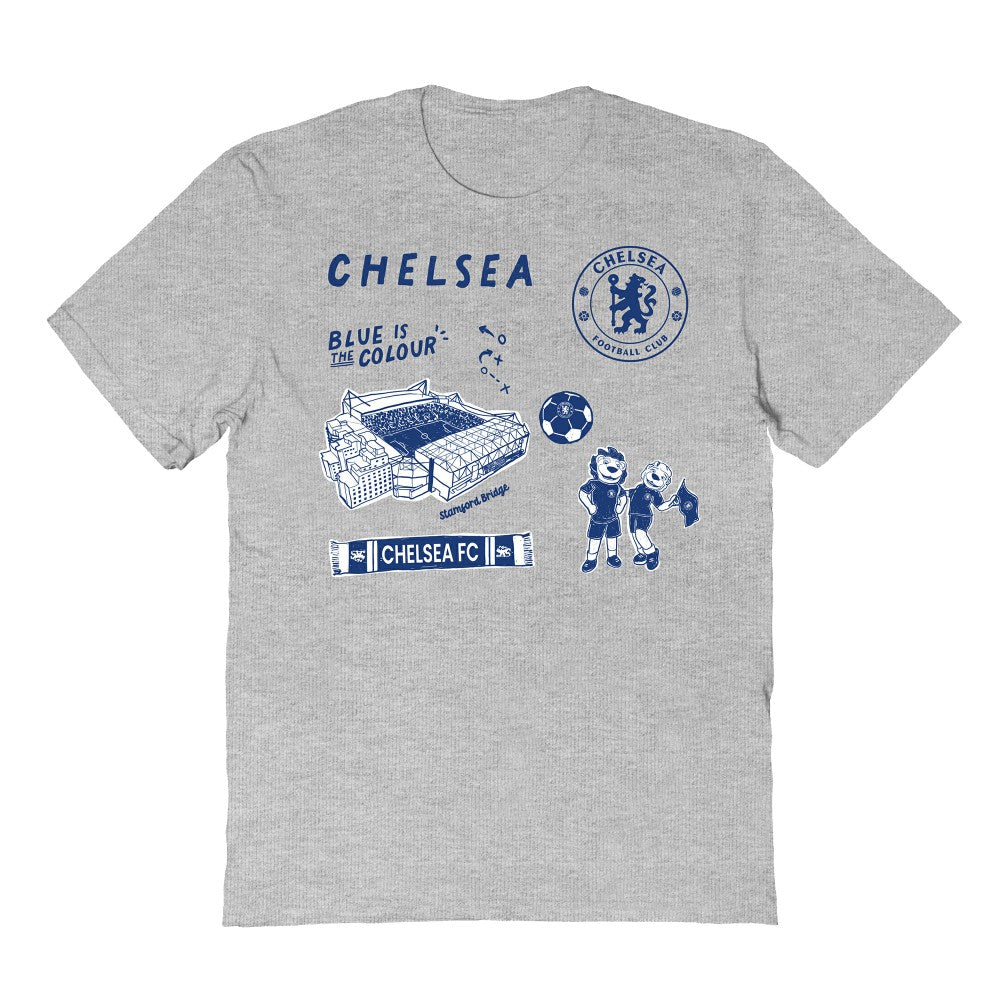 Chelsea Vive La Fete Youth Impressions Icons T-Shirt on sale - Gray 