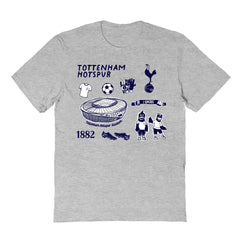 Tottenham Hotspur Vive La Fete Youth Impressions Icons T-Shirt Sale - Gray 