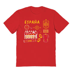 Spain National Team Vive La Fete Youth Impressions Icons T-Shirt for sale - Red 