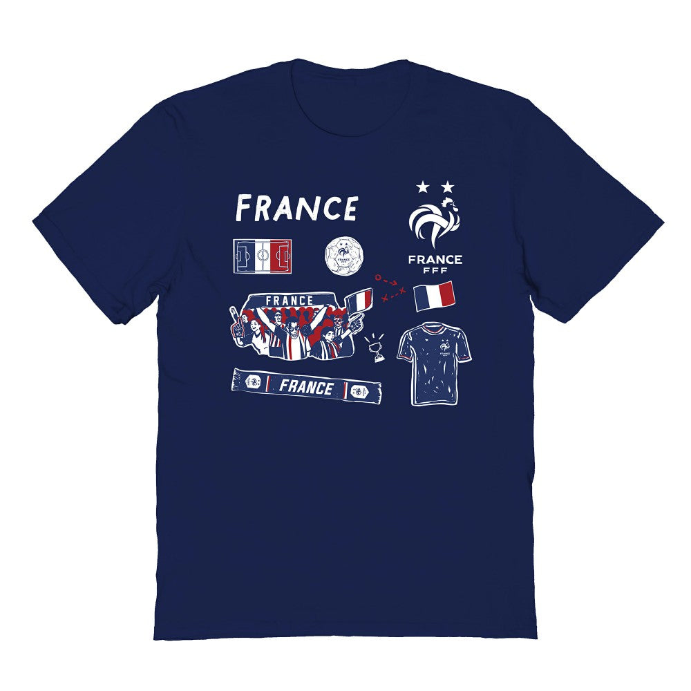 France National Team Vive La Fete Toddler Impressions Icons T-Shirt for sale - Navy 