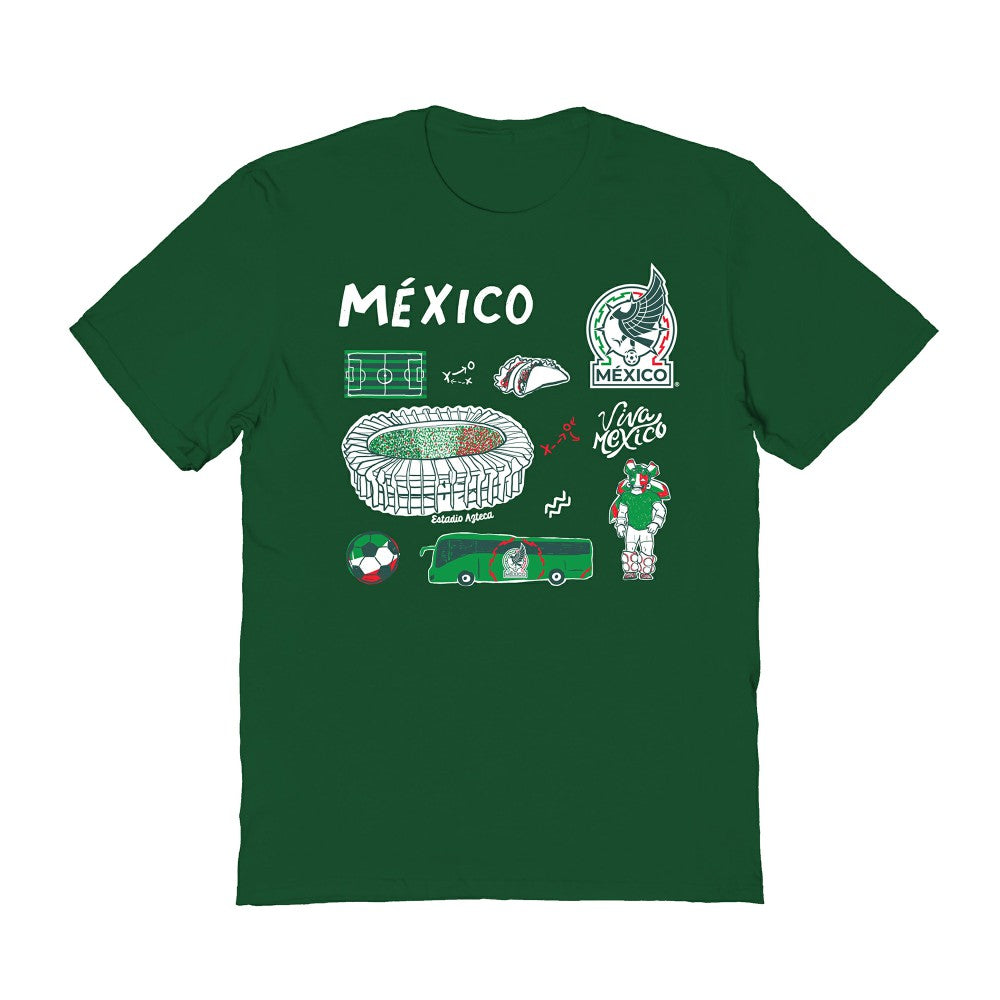 Mexico National Team Vive La Fete Toddler Impressions Icons T-Shirt for sale - Green 
