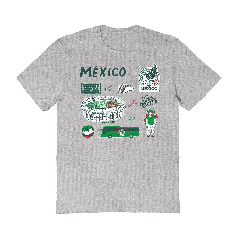 Mexico National Team Vive La Fete Toddler Impressions Icons T-Shirt for sale - Gray 