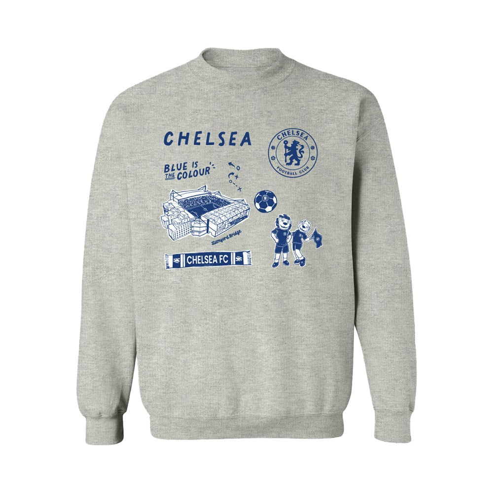 Chelsea Vive La Fete Women's Impressions Icons Sweatshirt on sale - Gray 
