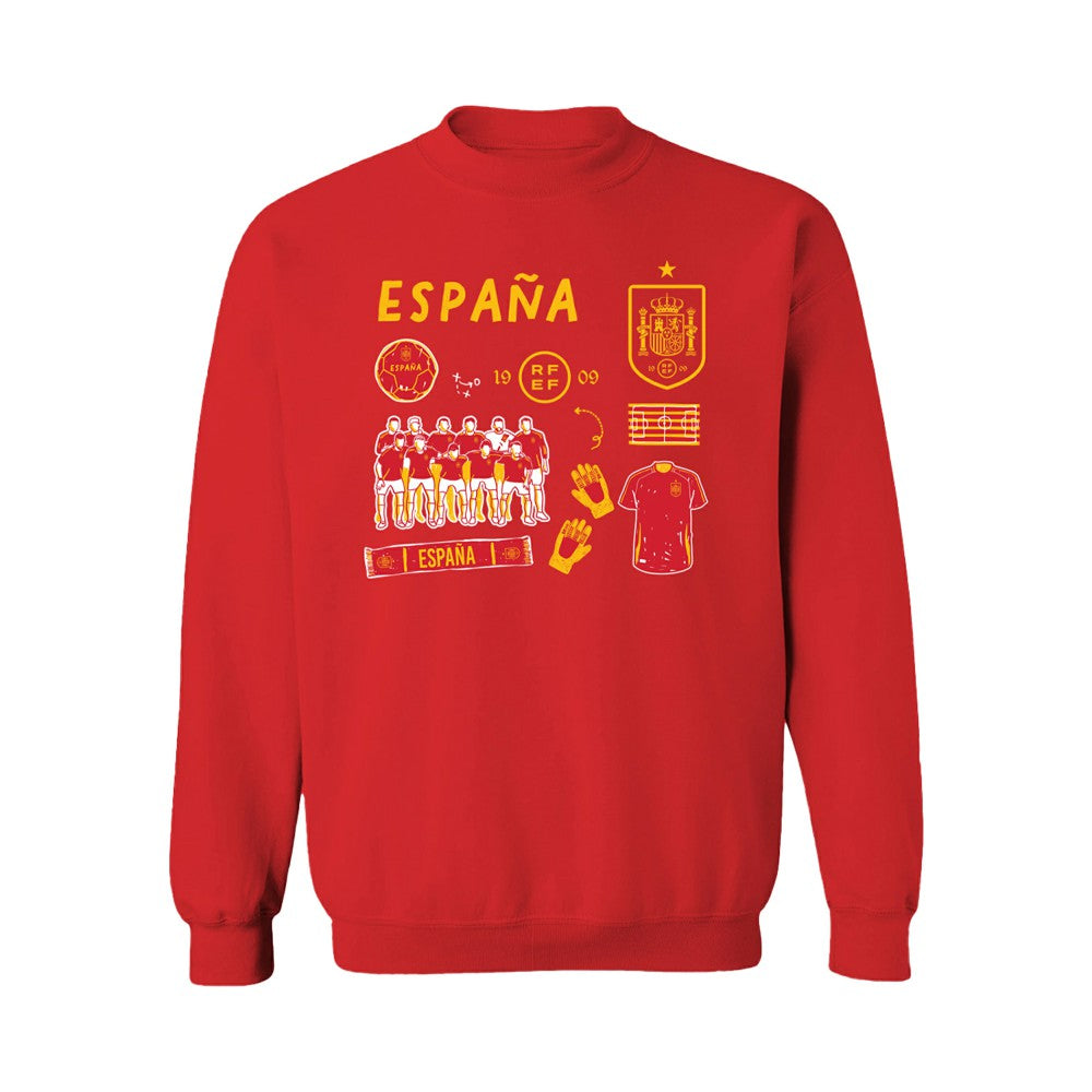 Spain National Team Vive La Fete Women's Impressions Icons Sweatshirt for sale - Red 