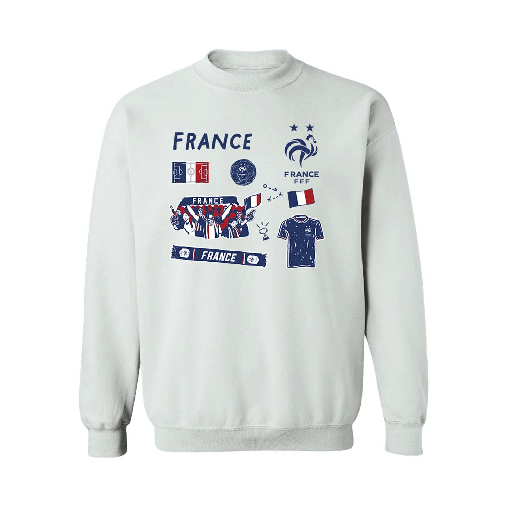 France National Team Vive La Fete Women's Impressions Icons Sweatshirt for sale - White 