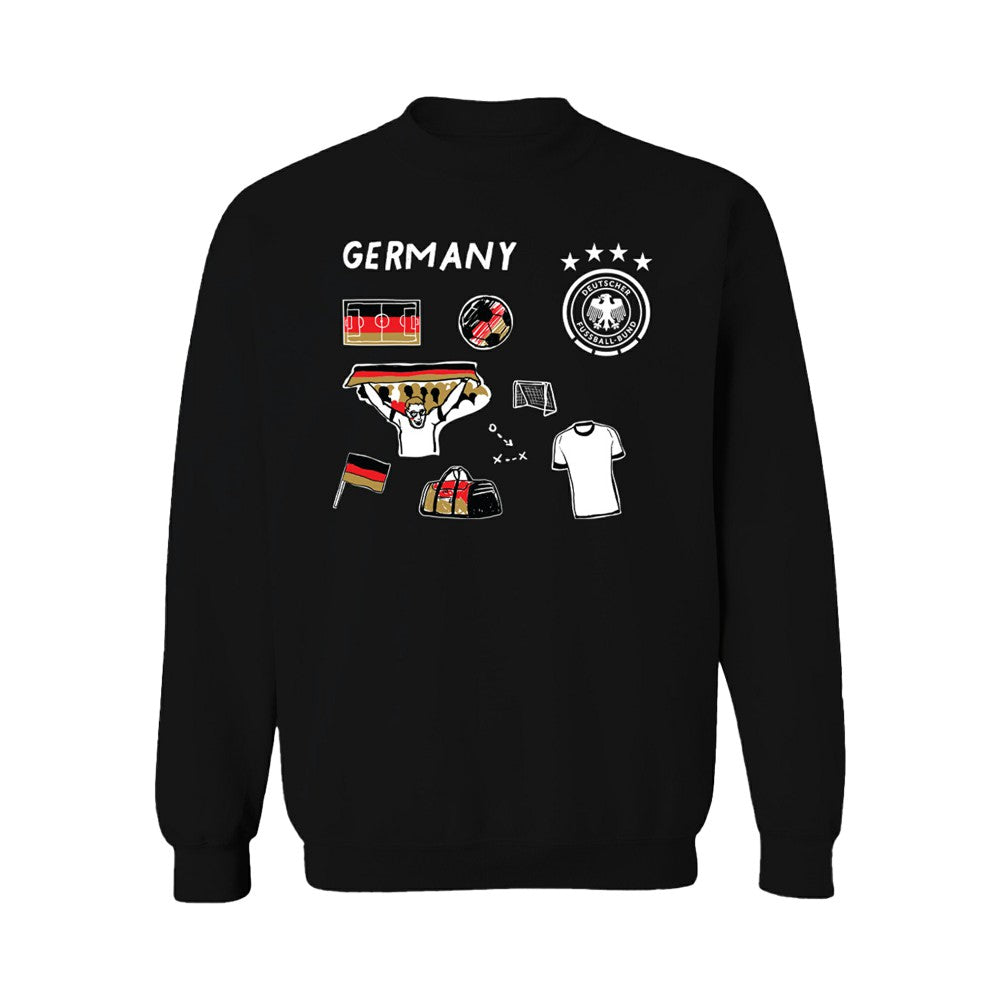 Germany National Team Vive La Fete Women's Impressions Icons Sweatshirt for sale - Black 