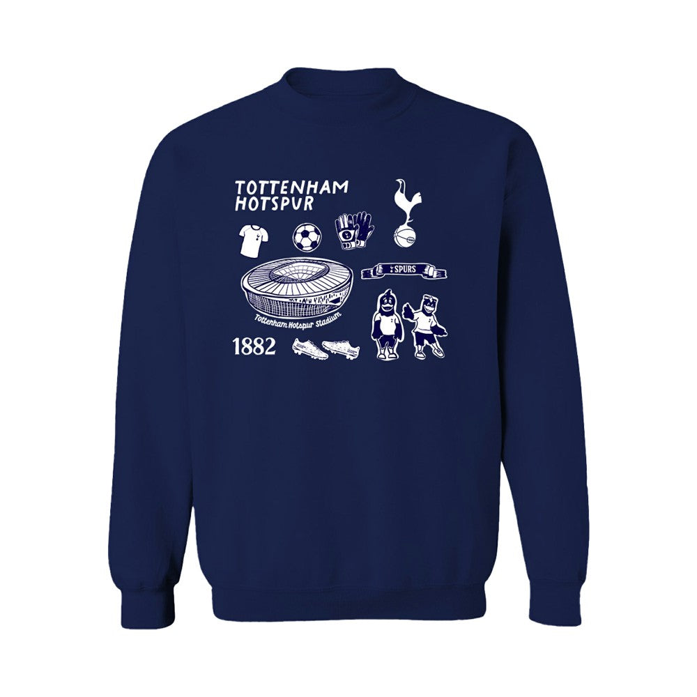 Tottenham Hotspur Vive La Fete Women's Impressions Icons Sweatshirt Sale - Navy 